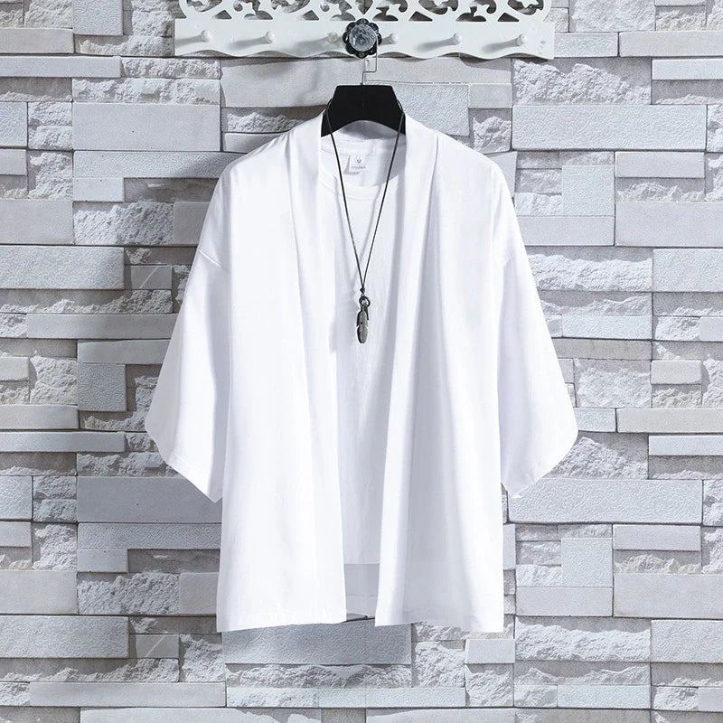 Men's Kimono Shirt Traditional Japanese Style Clothing