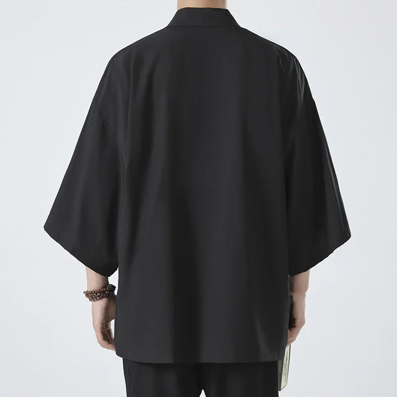 Men's Kimono Shirt Traditional Japanese Style Clothing