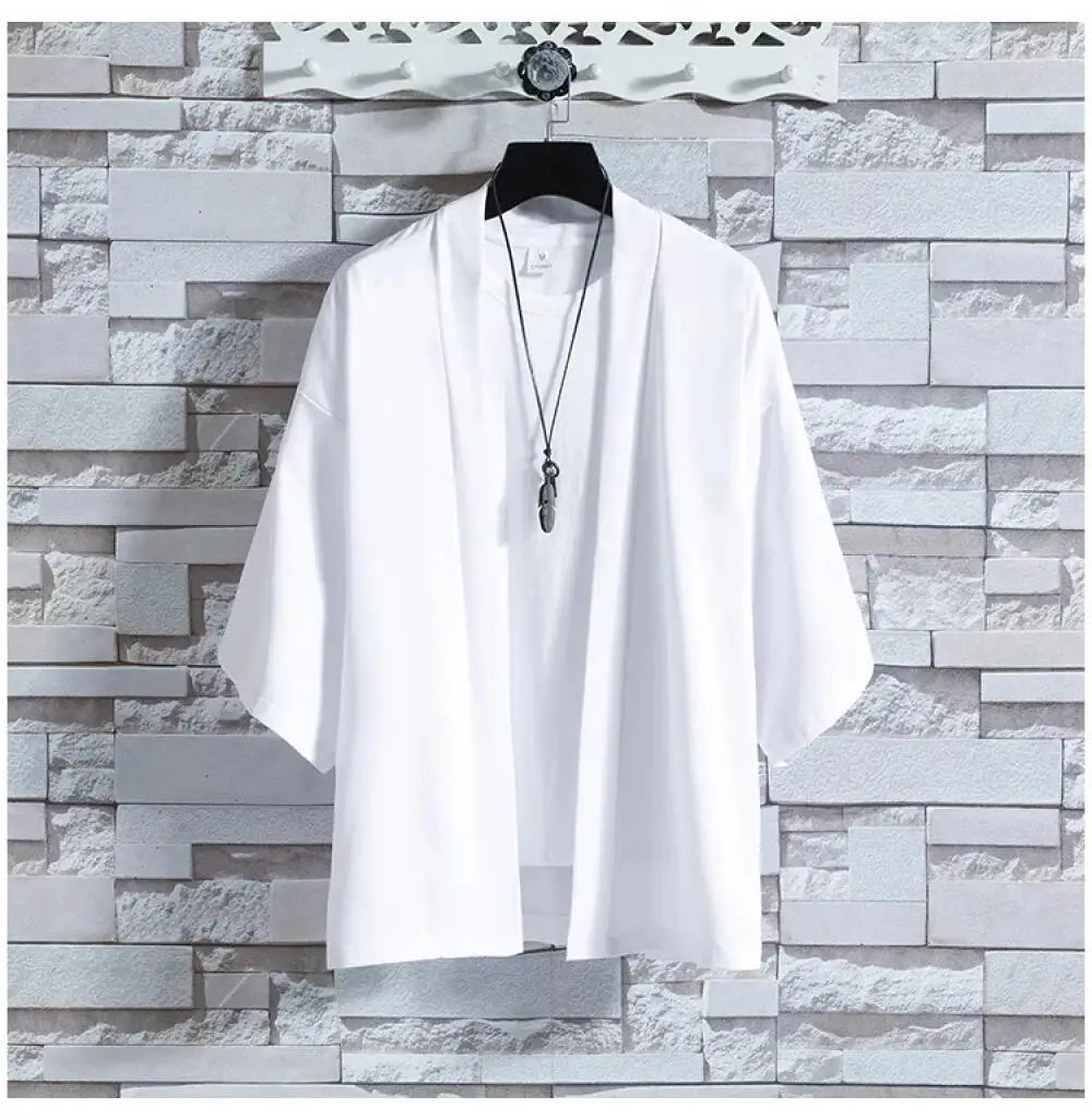 Men's Kimono Shirt Traditional Japanese Style Clothing